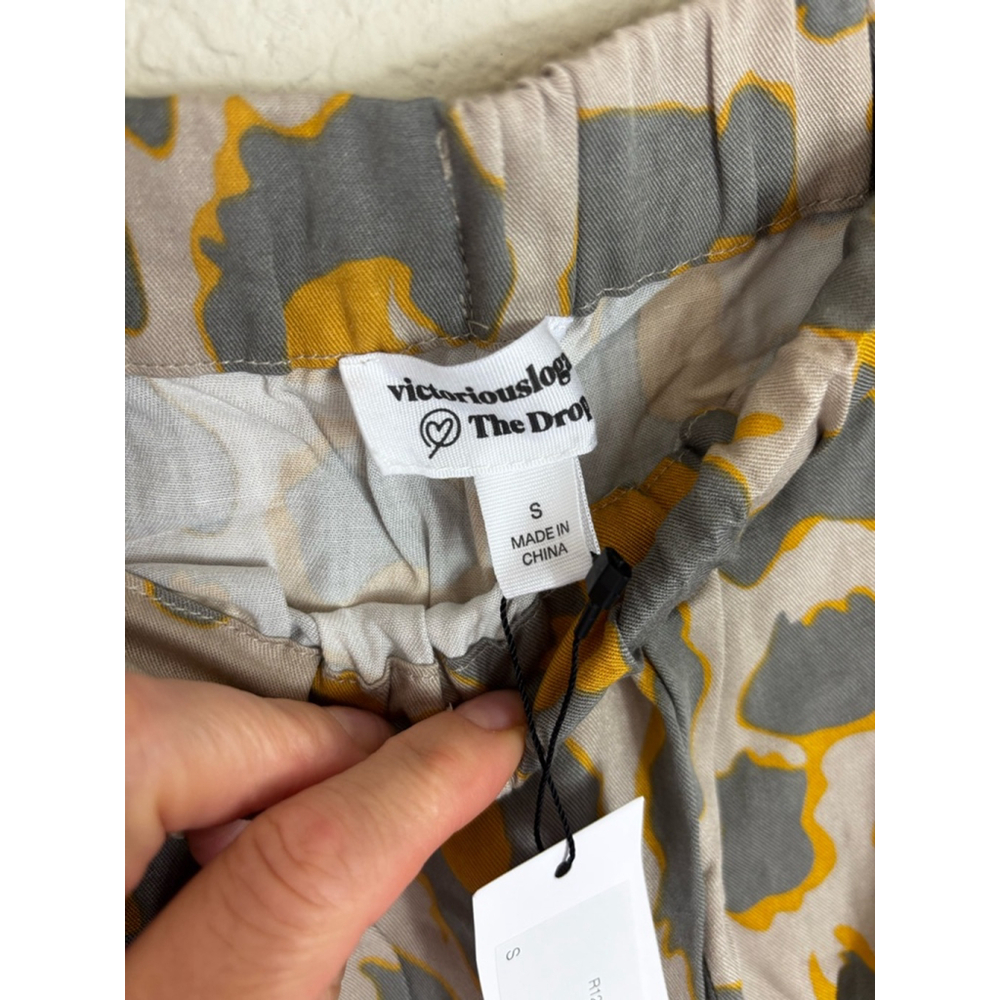 Women's The Drop Pants Size S Beige Animal Print - Picture 3 of 4